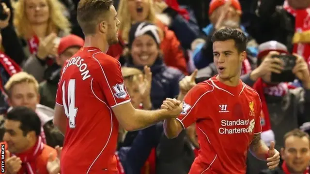 Philippe Coutinho celebrates