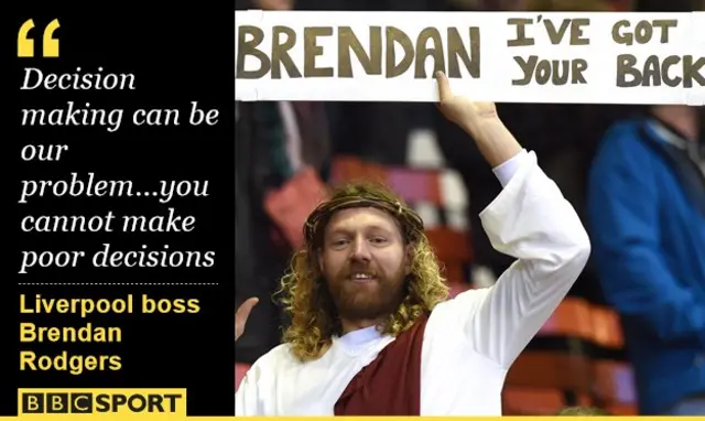 A fan dressed as Jesus at Anfield