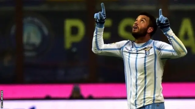 Felipe Anderson celebrates