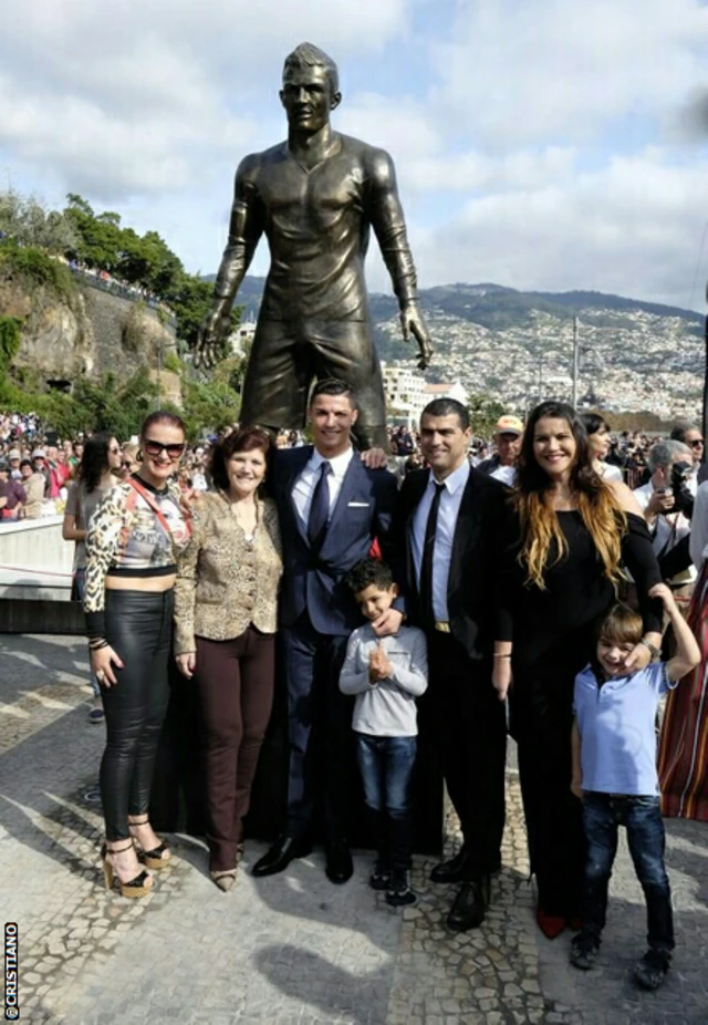 Cristiano Ronaldo with family