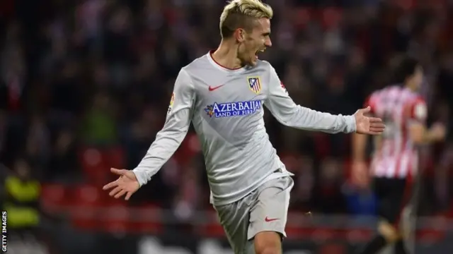 Antoine Griezmann celebrates