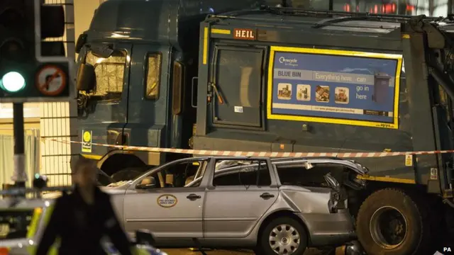 bin lorry crash