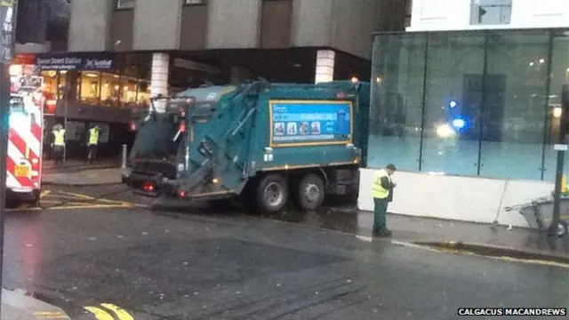 bin lorry crash