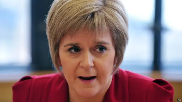 Scotland's First Minister Nicola Sturgeon