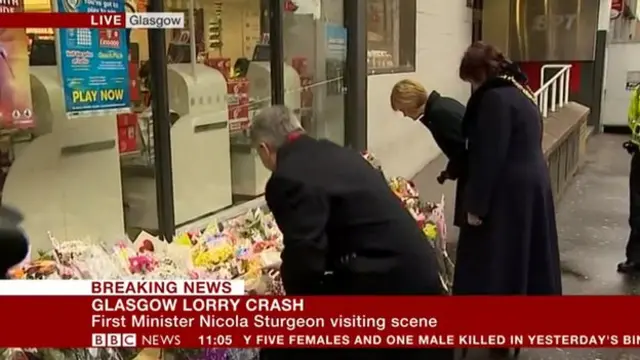 Gordon Matheson, Sadie Docherty and Nicola Sturgeon in George Square