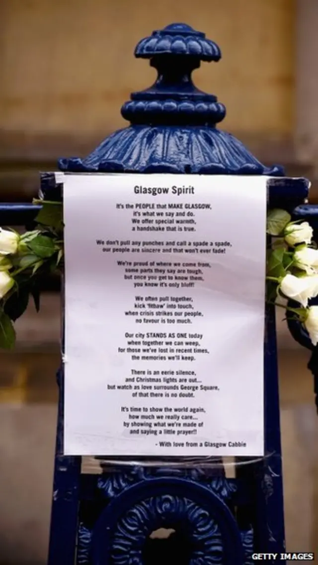 Tributes near George Square