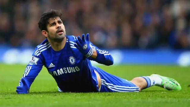 Diego Costa appeals for a free-kick