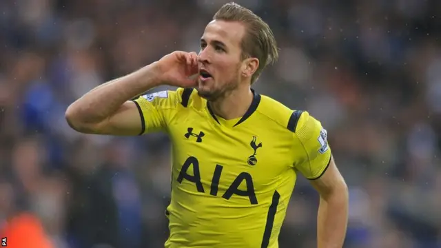 Harry Kane celebrates for Spurs