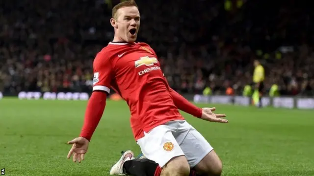 Wayne Rooney celebrates