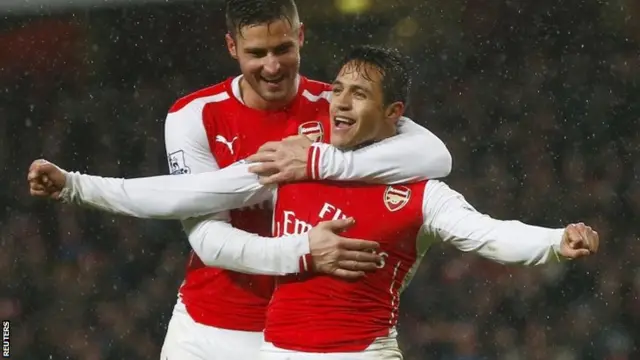 Alexis Sanchez celebrates