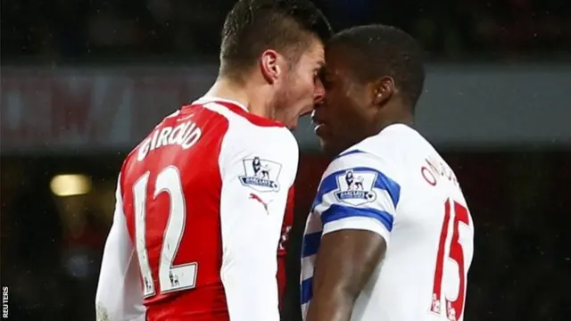 Olivier Giroud and Nedum Onuoha come together