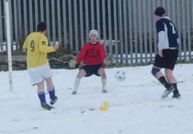 Playing in the snow