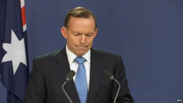 Australian Prime Minister Tony Abbott speaks to the media in Sydney, Australia on 23 December 2014