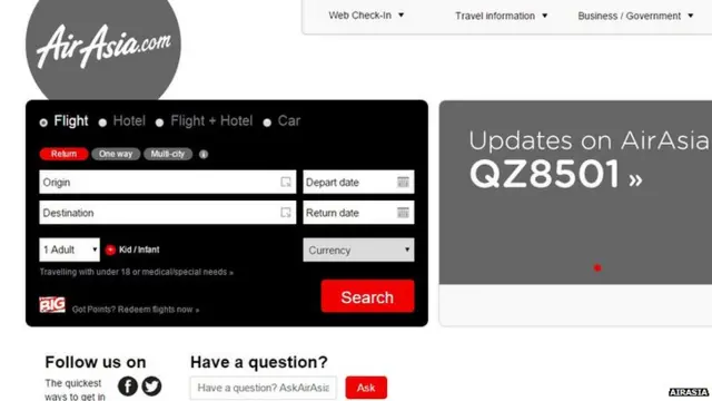 AirAsia website