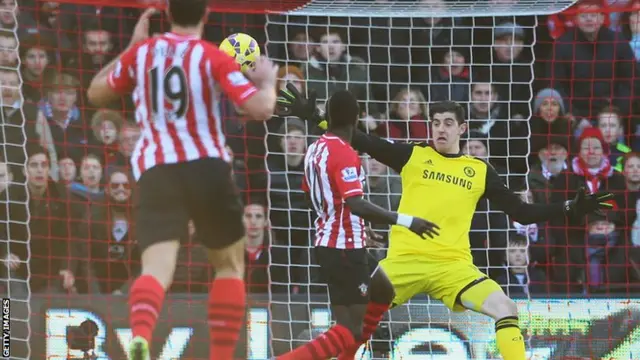 Southampton score their first goal against Chelsea