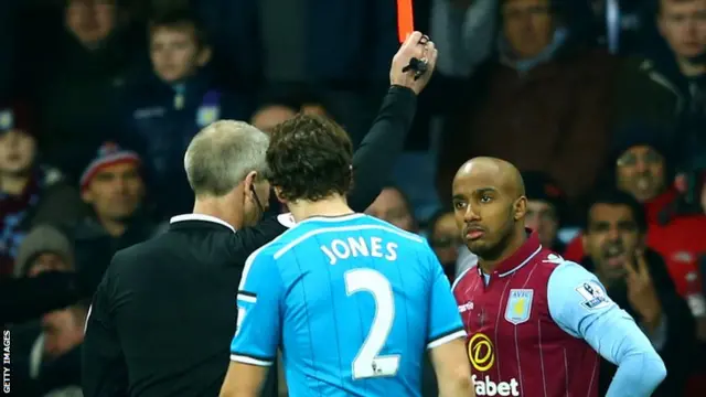 Fabian Delph is red-carded