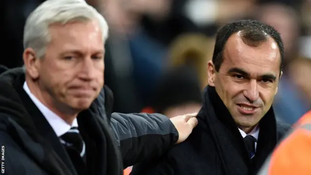 Alan Pardew and Roberto Martinez