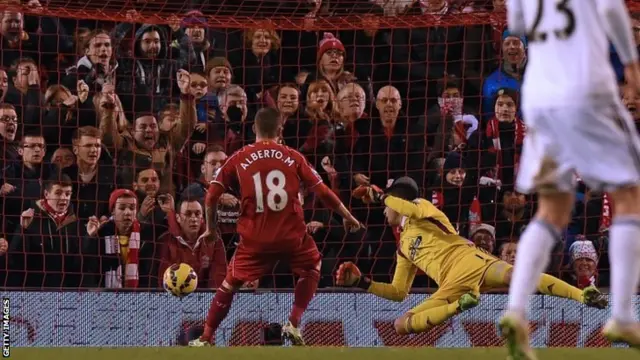 Alberto Moreno scores