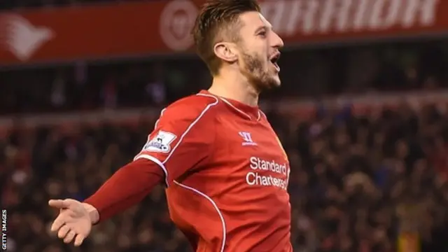 Adam Lallana celebrates