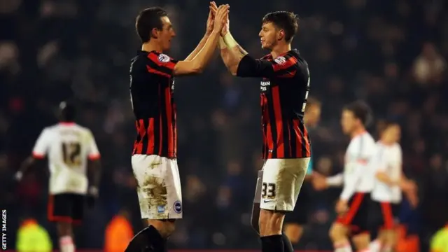 Lewis Dunk celebrates