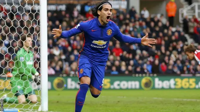 Radamel Falcao celebrates