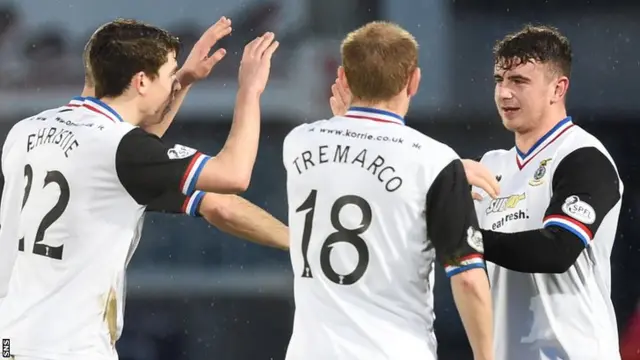 Aaron Doran (right) celebrates scoring for Inverness