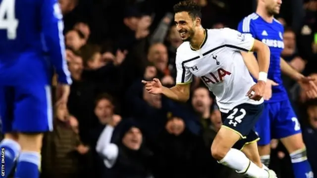 Nacer Chadli celebrates