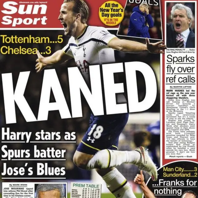 The Sun back page