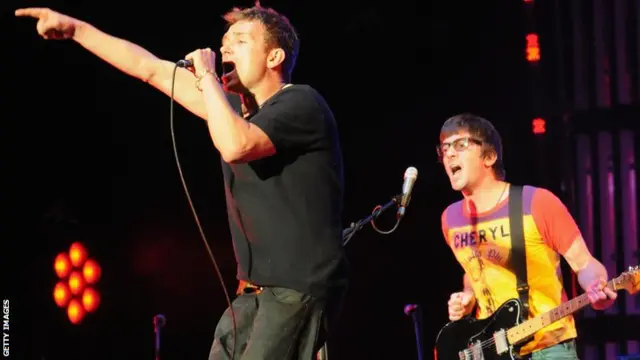 Blur's Damon Albarn and Graham Coxton