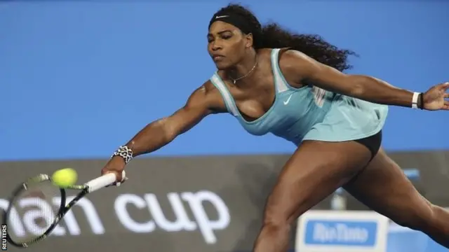 Serena Williams in Hopman Cup action