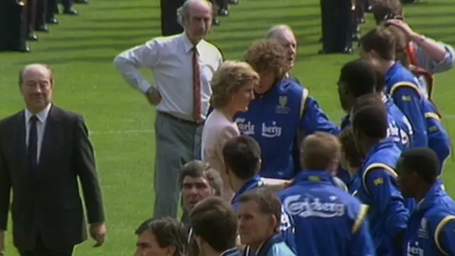 Players meet Princess Diana