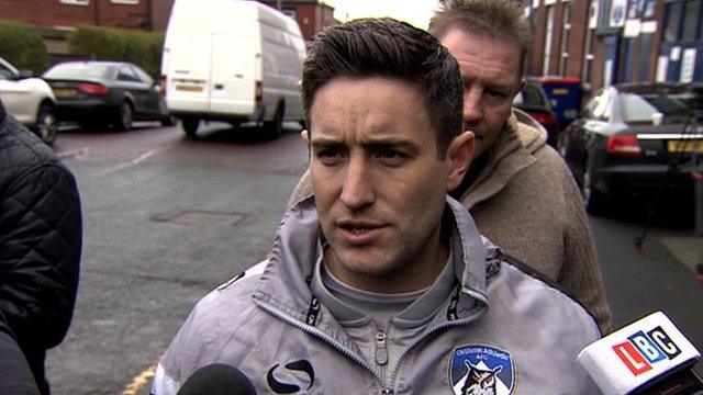 Oldham Athletic manager Lee Johnson