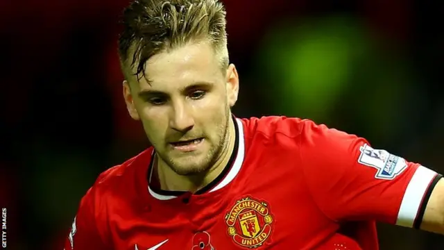 Manchester United left-back Luke Shaw