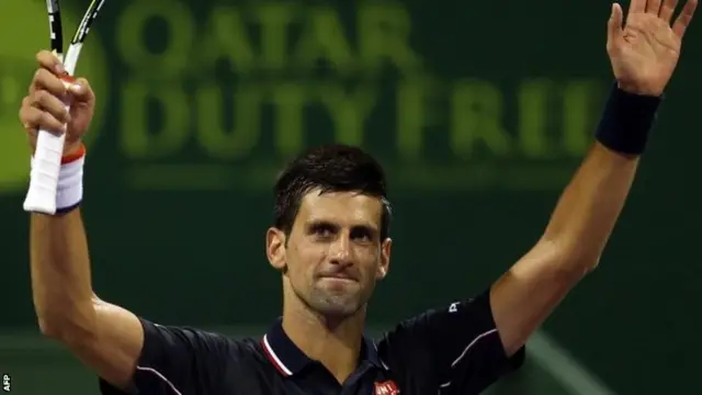 Novak Djokovic acknowledges the crowd after his win