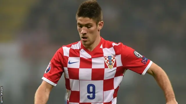 Andrej Kramaric in action for Croatia