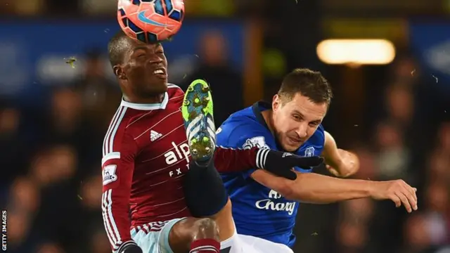 Enner Valencia and Phil Jagielka