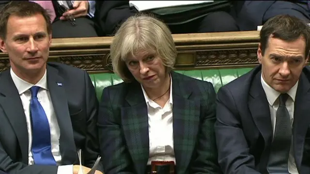 Jeremy Hunt, Theresa May and George Osborne