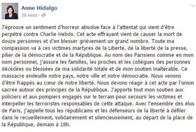 anne hidalgo statement