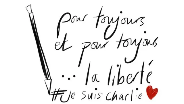 M Roskell: "Forever and always freedom #jesuischarlie"