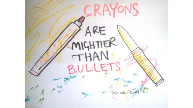 Crayons are mightier than bullets