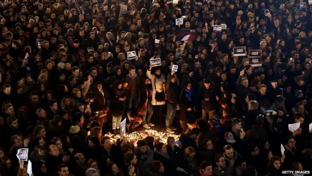 Place de Republique vigil