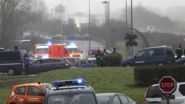 French security forces in Dammartin-en-Goele