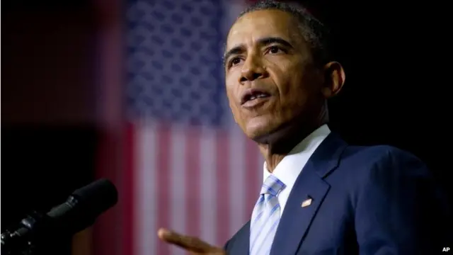 President Barack Obama speaks about the France newspaper attack, on 9 January in Knoxville, Tennessee