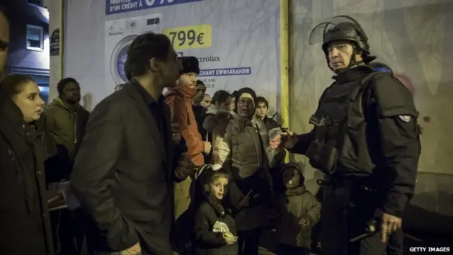 Residents return to their homes following the hostage situation at Port de Vincennes on 9 January 2015 in Paris, France.