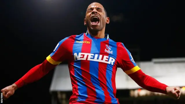 Crystal Palace striker Jason Puncheon celebrates