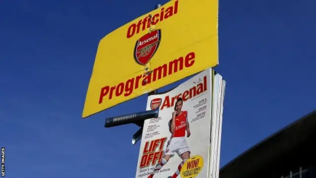 Arsenal match-day programme