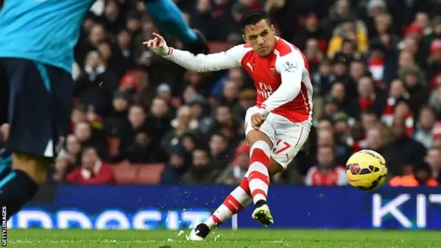 Alexis Sanchez scores