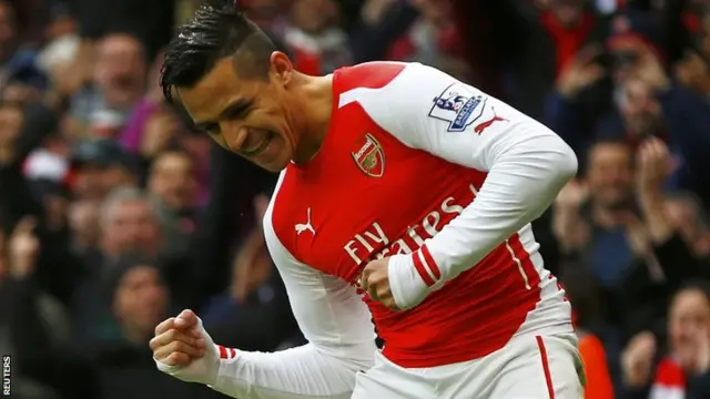 Alexis Sanchez celebrates for Arsenal