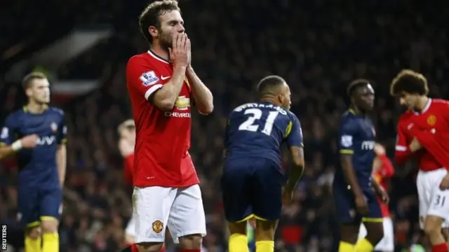 Juan Mata reacts