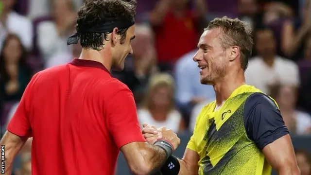 Roger Federer and Leyton Hewitt